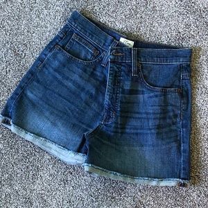 J Crew High-Rise Denim Shorts in Brixton Wash